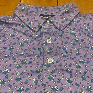 Stripe and Pipe Tee-Killa Golf Polo Performance Stretch Medium